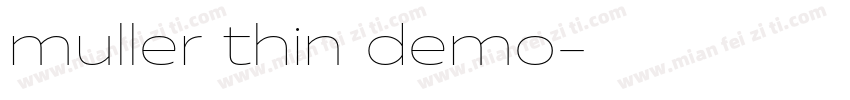 muller thin demo字体转换